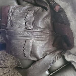 Mens Leather bomber